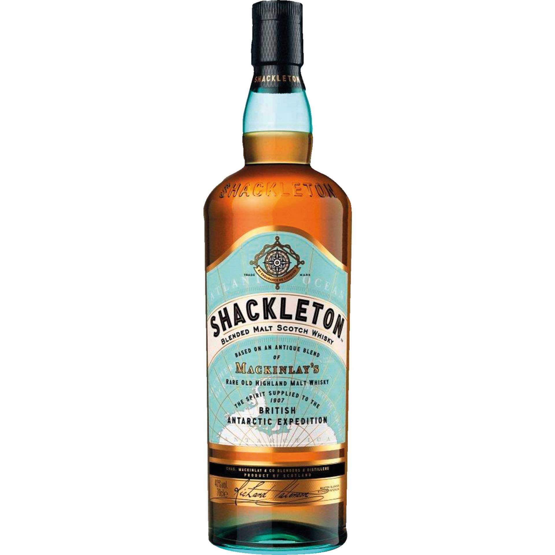 Shackleton Blended Malt Whisky, Scotch Whiskey, 0,7L, 40% Vol., Schottland, Spirituosen von Whyte and Mackay Ltd., 310 St Vincent Street, G2 5RG Glasgow, U.K.