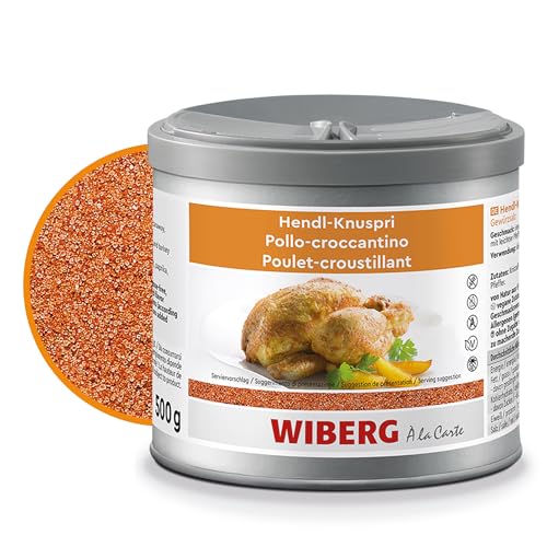 WIBERG Hendl-Knuspri Gewürzsalz – Intensiv-würziges Hähnchengewürz mit Paprika, Kümmel und Pfeffernote – perfekt für Brathähnchen und Pute, 500 g WIBERG Hendl-Knuspri Gewürzsalz – Intensiv-würziges Hähnchengewürz mit Paprika, Kümmel und Pfeffernote – perfekt für Brathähnchen und Pute, 500 g von Wiberg
