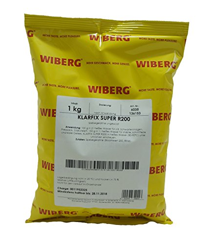 WIBERG - Klarfix Supper R200 1kg - MHD 28.11.2018 Speisegelantine ungewürzt, ideal für Wurstherstellung von Wiberg