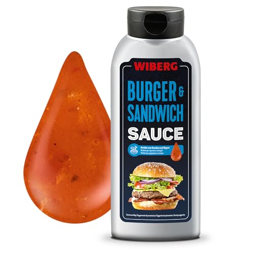 WIBERG Burger & Sandwich Sauce – Fruchtig-würzige Gourmet-Sauce mit Tomaten-Paprika-Note – perfekt für Burger, Sandwiches & Pommes, 750 ml von Wiberg