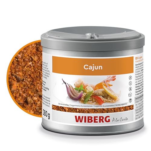 WIBERG Cajun – Kreolische Gewürzzubereitung mit Chili, Kreuzkümmel und einer dezenten Rauchnote – Ideal für BBQ, Fleisch, Geflügel und Meeresfrüchte, 280 g von Wiberg