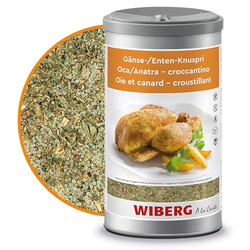 WIBERG Gänse-/Enten-Knuspri – Gewürzsalz mit Beifuß, Majoran und Kümmel, Gewürzmischung für Geflügel, 950 g von Wiberg