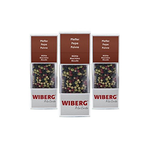 Wiberg Mühle Pfeffer mit Keramik Mahlwerk, 65g 3er Pack Wiberg Mühle Pfeffer mit Keramik Mahlwerk, 65g 3er Pack von Wiberg