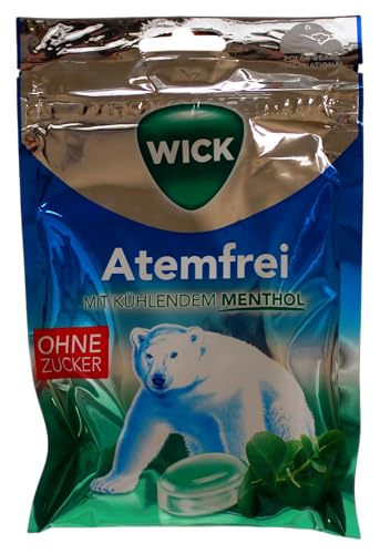 WICK Atemfrei Eukalyptus ohne Zucker Vorratspack – Wohltuendes Hustenbonbon mit Eukalyptusöl und Menthol für ein tiefes Atemerlebnis – 20er Pack (20 x 72 g) von WICK