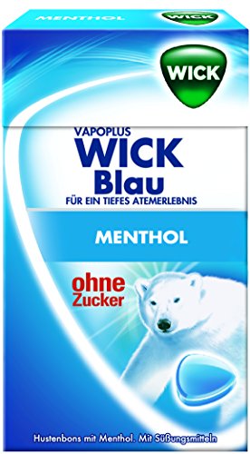 Wick Blau ohne Zucker, Box, 10er Pack (10 x 46 g) von WICK