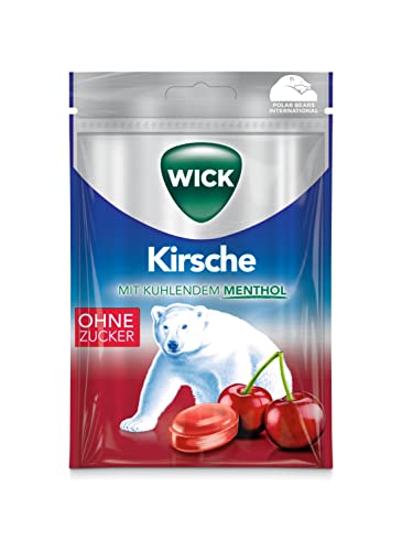 WICK Hustenbonbons Kirsche und Eukalyptus ohne Zucker Vorratspack – Wohltuendes Hustenbonbon mit Sauerkirschsaft und Eukalyptusöl für ein tiefes Atemerlebnis – 20er Pack (20 x 72 g) von WICK