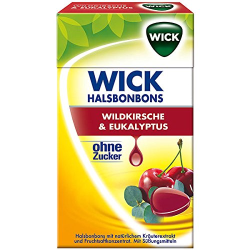 Wick Wildkirsche & Eukalyptus ohne Zucker (20x 46g Box) von WICK