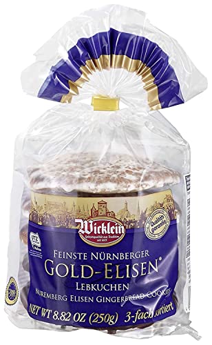 Wicklein Feinste Nürnberger Gold-Elisen Lebkuchen, 3-fach sortiert, 4er Pack (4 x 250 g) von Wicklein