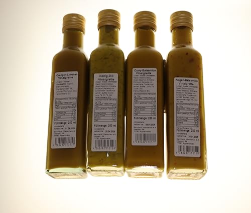 Wiedemer Vinaigretten - Senf Sauce - Salatsauce - Senfvinaigrette | 4er Set, 4 x 250 ml von Wiedemer