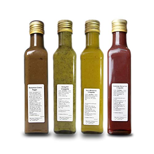 Wiedemer Vinaigretten - Senf Sauce - Salatsauce - Senfvinaigrette | 4er Set, 4 x 250 ml von Wiedemer