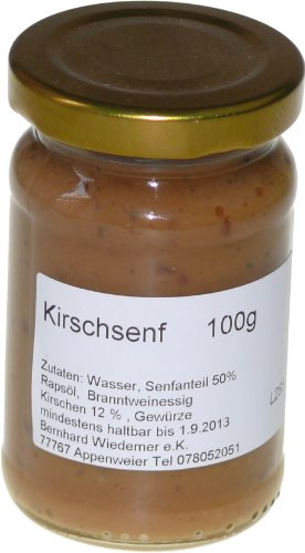 Wiedemer – fruchtiger Kirschsenf aus frischer Zubereitung mit ausgewählten natürlichen veganen Zutaten – 1 Glas á 100ml Gourmet Senf für Salatdressing, Sauce, Lachs, Brot, Käse u.v.m. Wiedemer – fruchtiger Kirschsenf aus frischer Zubereitung mit ausgewählten natürlichen veganen Zutaten – 1 Glas á 100ml Gourmet Senf für Salatdressing, Sauce, Lachs, Brot, Käse u.v.m. von Wiedemer