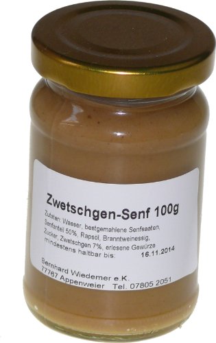 Wiedemer – fruchtiger Zwetschgensenf aus frischer Zubereitung mit ausgewählten natürlichen veganen Zutaten – 1 Glas á 100ml Gourmet Senf für Brot, Sauce, Käse, Fleisch, Fondue u.v.m. Wiedemer – fruchtiger Zwetschgensenf aus frischer Zubereitung mit ausgewählten natürlichen veganen Zutaten – 1 Glas á 100ml Gourmet Senf für Brot, Sauce, Käse, Fleisch, Fondue u.v.m. von Wiedemer