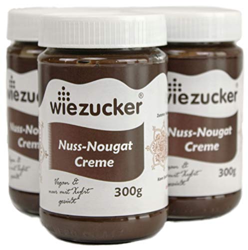Wiezucker Nuss-Nougat-Creme mit Xylit-Schokolade, 33% Haselnuss (3x 300g) von Wiezucker