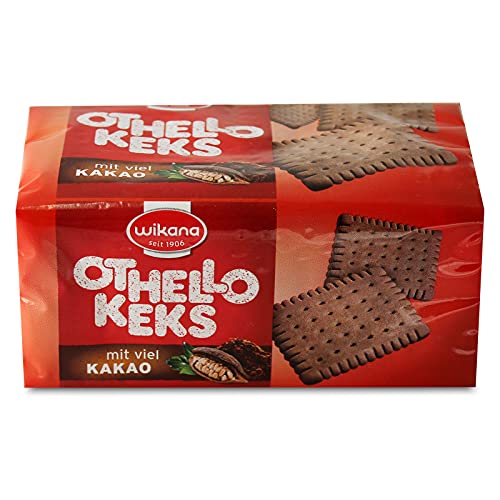 2er Pack Wikana Othello Keks (2 x 200 g), Kakaokeks sehr knusprig flacher, rechteckiger Keks von Wikana