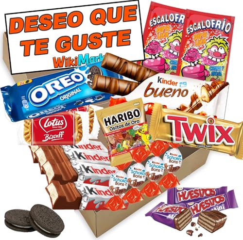 WikiMark Sehr originelle Geschenkschachtel mit 19 Kinder-Pralinen, Oreo-Keksen, Kindern Schoko Bons, Haribo Bären, Kit Kat, Knochen, Lotus Biscoff Keks und vielem mehr. Inklusive Wunschkarte. WikiMark Sehr originelle Geschenkschachtel mit 19 Kinder-Pralinen, Oreo-Keksen, Kindern Schoko Bons, Haribo Bären, Kit Kat, Knochen, Lotus Biscoff Keks und vielem mehr. Inklusive Wunschkarte. von WikiMark