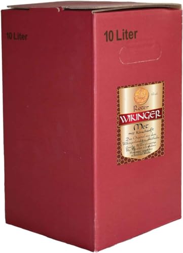 Roter Wikinger Met | Bag in Box | 10l | Roter Met Honigwein aus dem Wikingerland - Fruchtig-aromatischer Honigmet mit Kirschsaft - Ideal pur, als Aperitif oder Heißgetränk | 6% Vol. von Original Wikinger Met