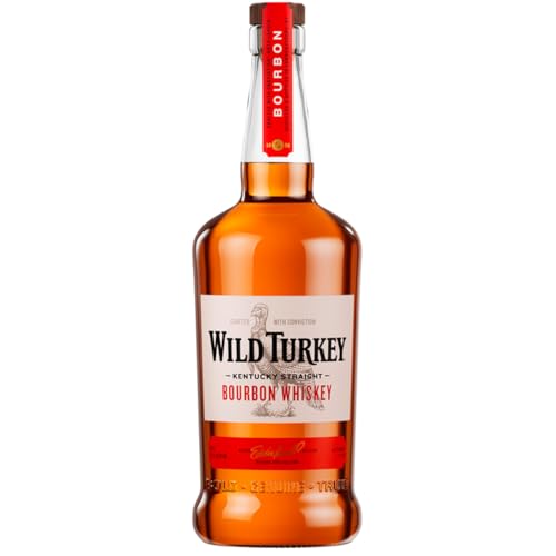 Wild Turkey Kentucky Straight Bourbon Whiskey - charaktervoller Whiskey - ideal für Cocktails - 40,5% Vol. Alkohol - 1 x 0,7 l von Wild Turkey