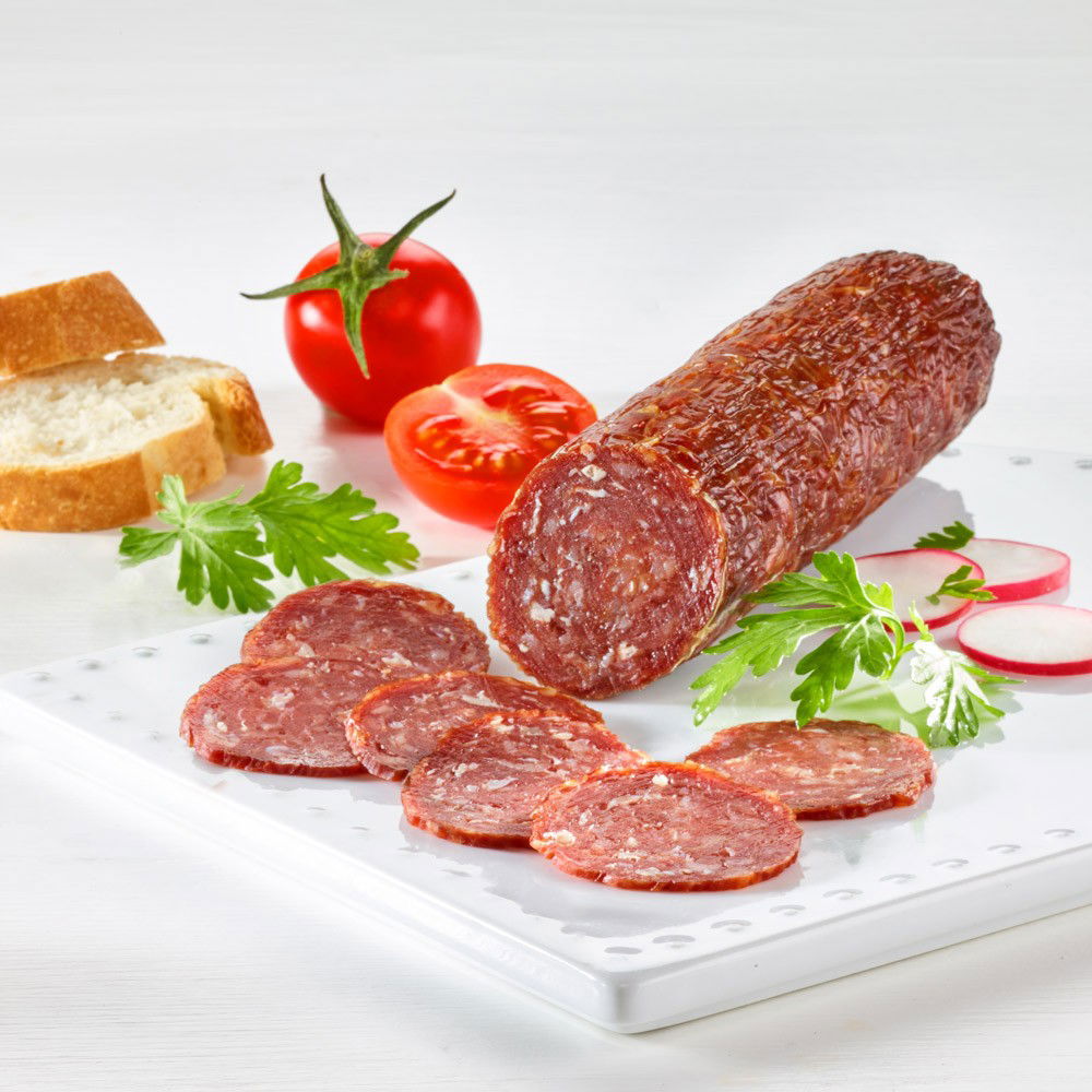 Wildhüters Wildschwein-Salami, im Stück Wildhüters Wildschwein-Salami, im Stück von Wildhüters