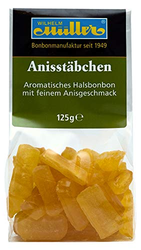 WILHELM Müller Anis Bonbons - Fruchtbonbons wie früher - Fruchtige Bonbons mit Anis Geschmack - Im praktischen Beutel aus Deutschland - 125g von WILHELM Müller