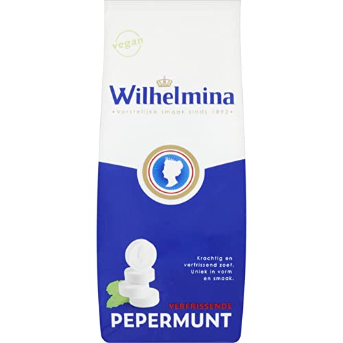 Wilhelmina Vegane Pepermunt /Vegane Pfefferminze blokzak / Tüte 200 gr. by Fortuin von Wilhelmina