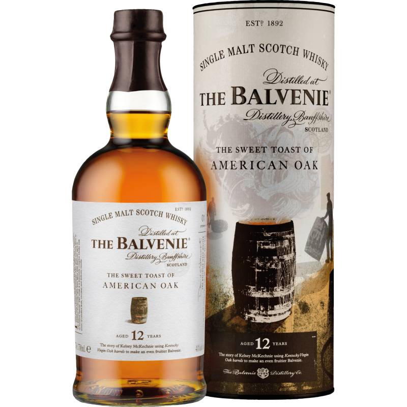 Balvenie 12 YO American Oak Single Malt Whisky, 0,7L, 43,0% Vol., Schottland, Spirituosen von William Grant & Sons Global Brands Ltd., Tullamore, Ireland