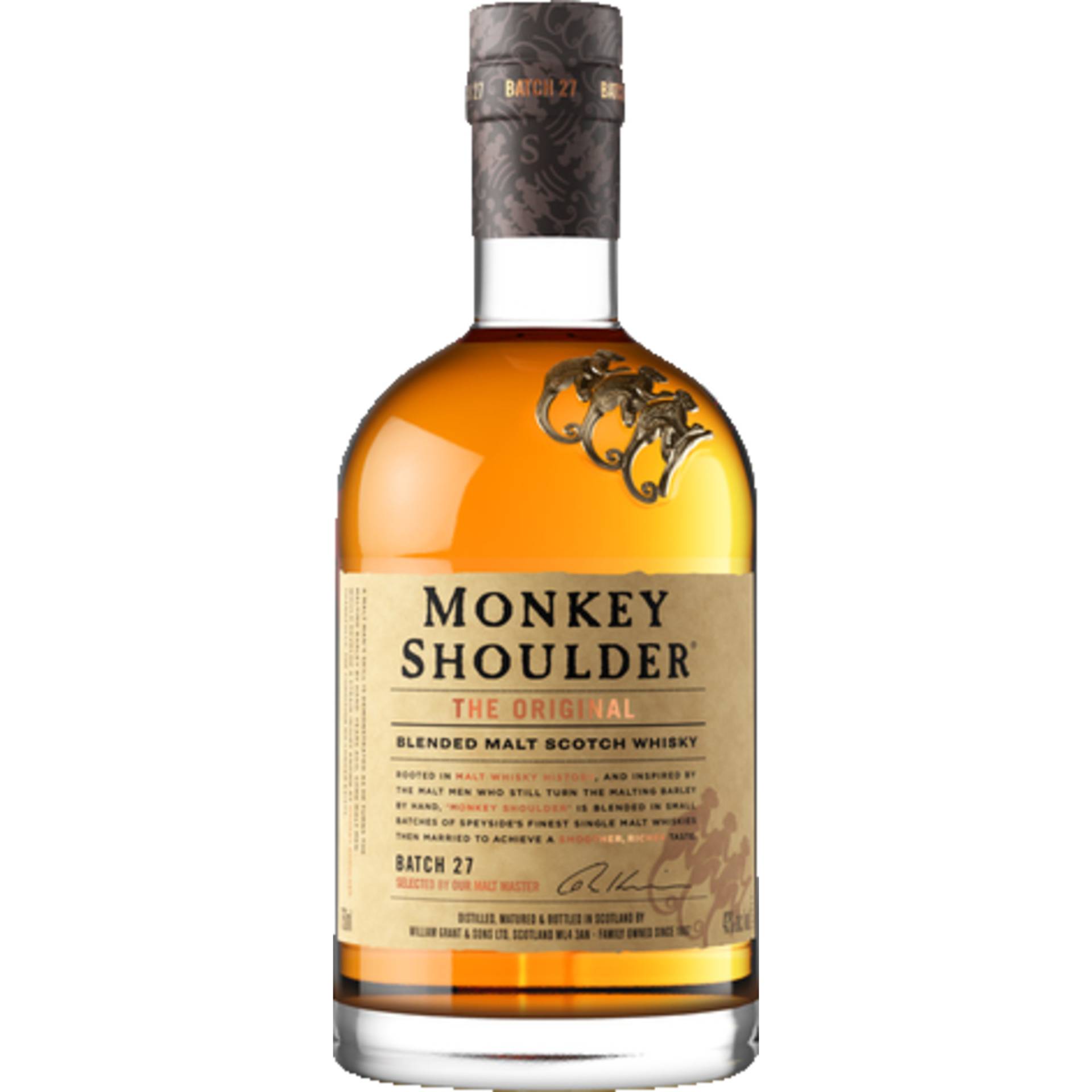 Monkey Shoulder Blended Scotch Whisky, 40 % vol. 0,7 L, Schottland, Spirituosen von William Grant & Sons Global Brands Ltd., Tullamore, Ireland