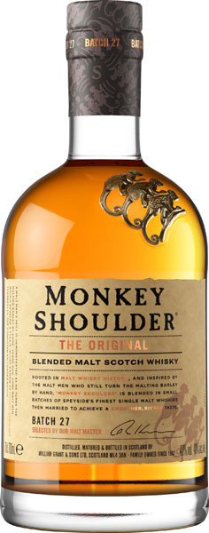 Monkey Shoulder Blended Malt Scotch Whisky 40% vol. 0,7 l von William Grant & Sons