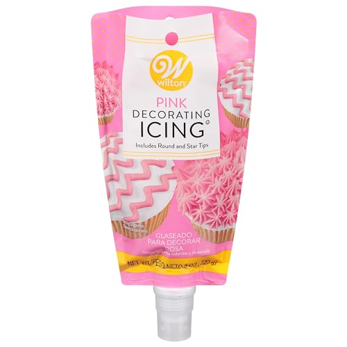 Wilton Icing 8oz Pouch W/Tips-Pink von Wilton