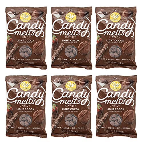 Wilton 12 oz Candy Melts Candy, Light Cocoa (Pack of 6) von Wilton
