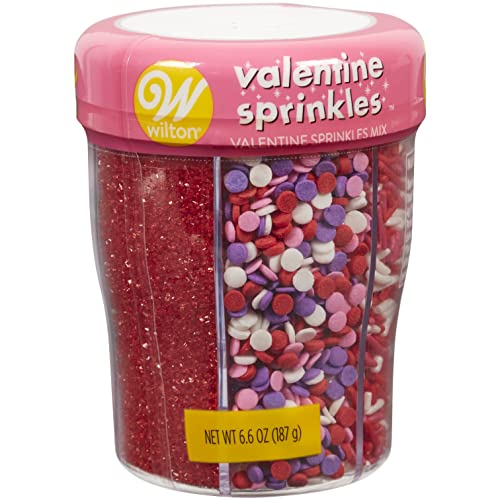 Wilton 6-Cell Happy Valentines Day Sprinkles Mix, 6.6 oz. (Pack of 1) von Wilton