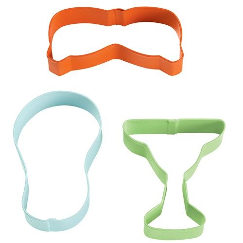 Wilton - Ausstecher Glas,Brille,Flip Flop - 3 - er Set von Wilton