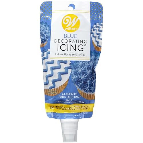 Wilton Icing 8oz Pouch W/Tips-Blue Wilton Icing 8oz Pouch W/Tips-Blue von Wilton