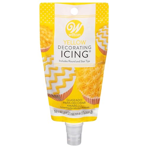 Wilton Icing 8oz Pouch W/Tips-Yellow Wilton Icing 8oz Pouch W/Tips-Yellow von Wilton