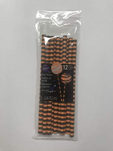 Wilton Orange & Black Halloween 6-inch Lollipop Sticks 12 Count von Wilton