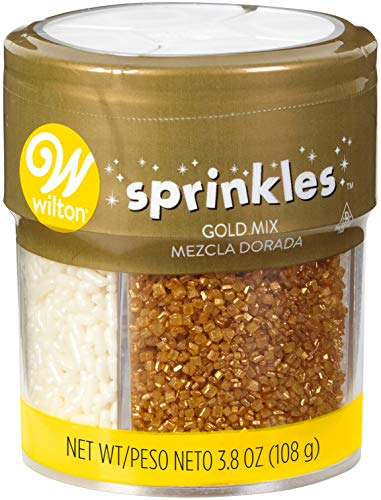 Wilton Pearlized Sprinkles 3.8oz-Gold, 4 Cell von Wilton