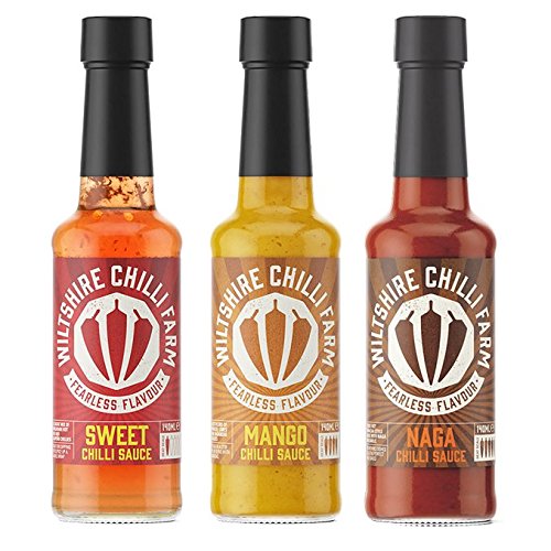 Wiltshire Chilli Farm Süße, Mango und Naga Hot Chili Soßen-Set (1 Stück) von Wiltshire Chilli Farm