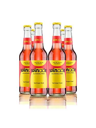 Winade rosé alkoholfrei 6 x 0,33l - alkoholfreie Alternative zur Weinschorle - Bio-Qualität, vegan und nachhaltig produziert für alkoholfreien Biowein… von Winade