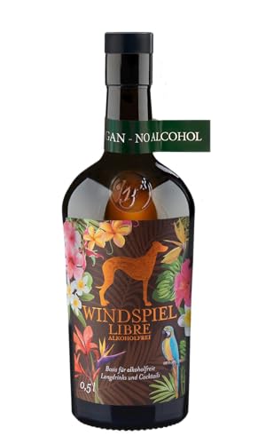 Windspiel Manufaktur GmbH Libre Alkoholfrei 0,5 Liter – veganes & Gluten- und Alkoholfreies Destillat aus der mehrfach ausgezeichneten Windspiel Manufaktur GmbH Spirituosen Manufaktur von Windspiel