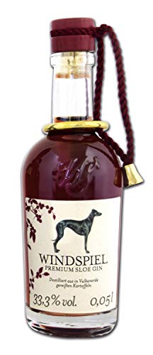 Windspiel Premium Sloe Gin 33,3% vol. 0,05 Liter – Manufaktur Miniatur Gin mit handverlesenen Schlehen aus der Eifel von Windspiel