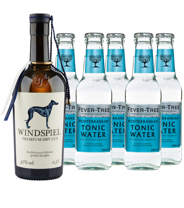 Windspiel Gin & Fever-Tree Tonic Set (47 % vol., 1,5 Liter) von Windspiel Manufaktur