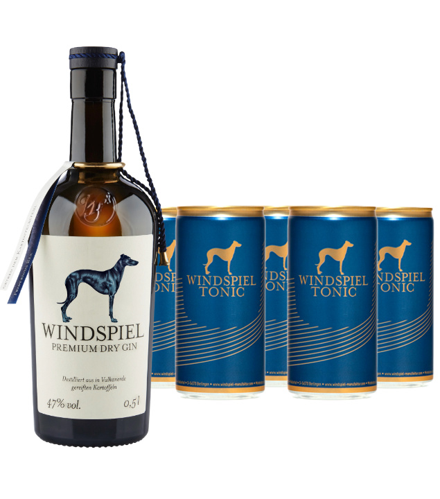 Windspiel Gin & Windspiel Tonic Set (47 % vol., 1,5 Liter) von Windspiel Manufaktur