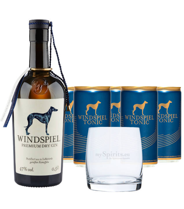 Windspiel Gin & Windspiel Tonic Set (47 % vol., 1,5 Liter) von Windspiel Manufaktur