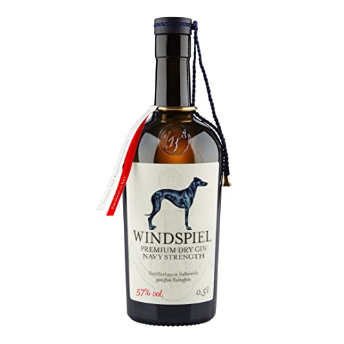 Windspiel Gin Premium Dry Gin Navy Strength (1 x 0,5 l) ausgezeichneter Premium Manufaktur Gin in Navy-Stärke für ausgezeichnete Gin Tonics/Longdrinks und Cocktails von Windspiel