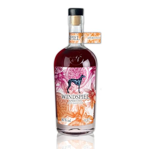 Windspiel Aperitivo - Der Farbwechselnde Aperitif für Magische Momente | Pur oder zum Mixen | Bitter-Orangen-Likör (1 x 0,5l) von Windspiel