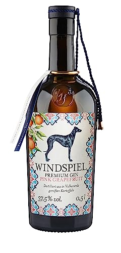 Windspiel Pink Grapefruit Gin - der mediterrane Gin für frische Gin & Tonic | Feine Wacholderbeere trifft auf fruchtige Grapefruit | 37,5% vol. (1 x 0,5 l) von Windspiel