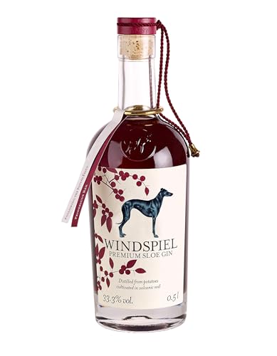 Windspiel Premium Sloe Gin ( 1 x 0.5 l ) ausgezeichneter Premium Manufaktur Gin mit handverlesenen Schlehen aus der Eifel von Windspiel