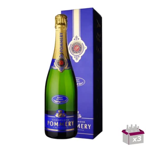 3 Champagne Pommery Brut Royal - 3x75cL - Étui von Wine And More