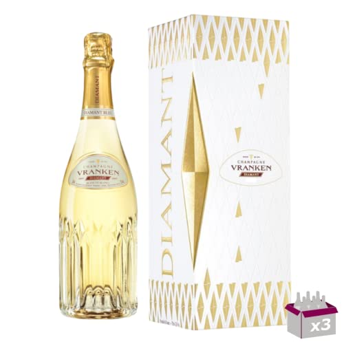 3 Champagne Vranken - Diamant Blanc de Blancs - 3x75cL - Étui von Wine And More