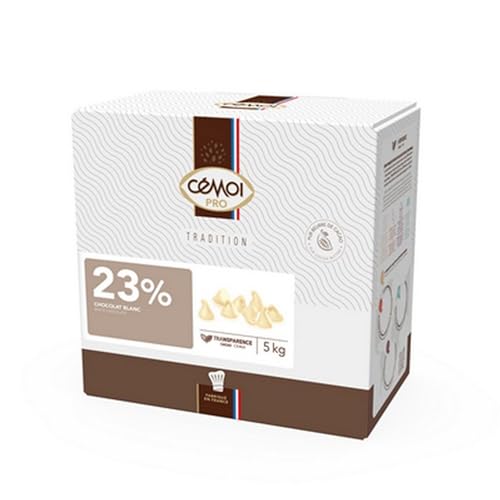 Cemoi Gouttes de chocolat blanc 23% 5 kg von Wine And More