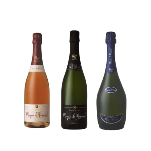 Champagner - Marquis de Pomereuil - Brut Sélection - Rosé tendre - Brut Cuvée Spéciale - 3x75cl von Wine And More